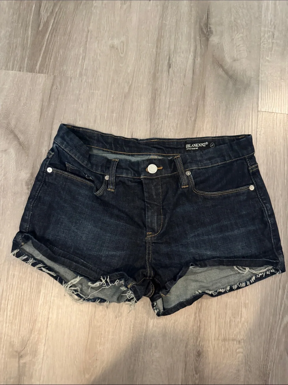 Blank NYC Indigo Cutoff Denim Shorts